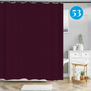 Badeforhæng i aubergine farve