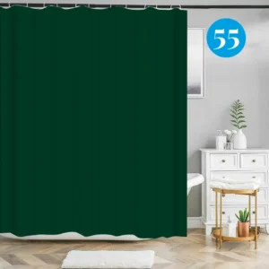 Badeforhæng i mørk grøn farve