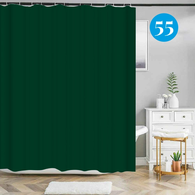 Badeforhæng i mørk grøn farve