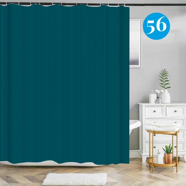 Badeforhæng i mørk petrol farve