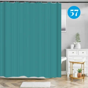 Badeforhæng i petrol farve