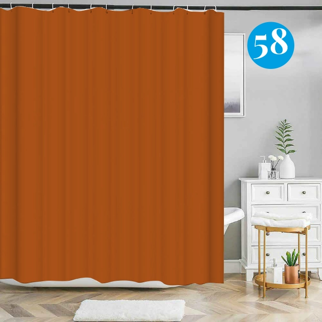 Badeforhæng i brændt orange farve