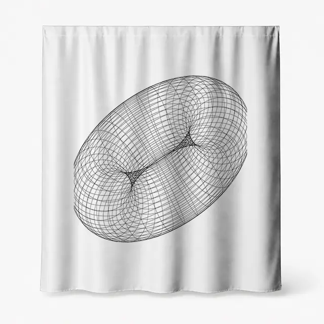 Badeforhæng med torus – matematisk Science design med tredimensionelt trådnet og parametrisk geometri